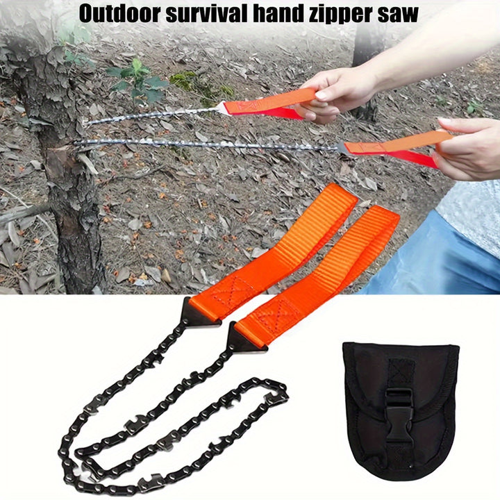 1pc Portable Pocket Chainsaw For Outdoor Survival And Camping  Lightweight Manual Chain Saw For Emergency Situations