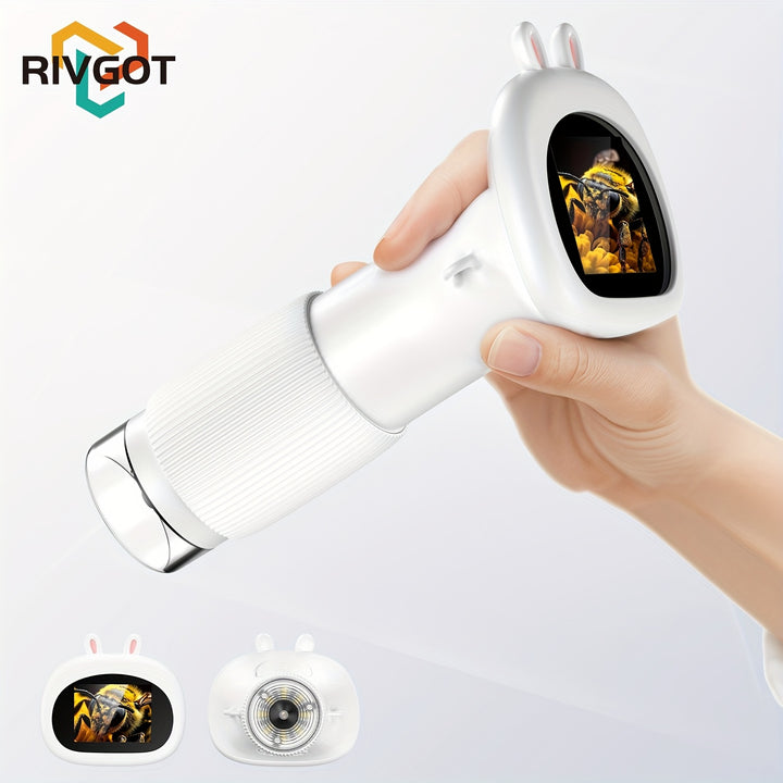 RIVGOT Portable Mini Microscope for Kids and Adults