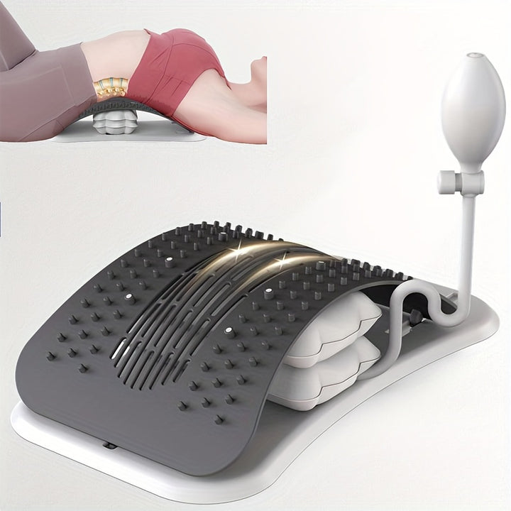 1pc Back Stretcher Spine Board MultiLevel Back Massager Lumbar Lower And Upper Back Stretcher Support Manual Inflation