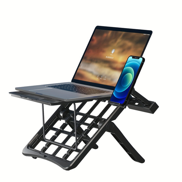 Multifunctional Dualuse Laptop Stand With Phone Holder Desktop Laptop Office StandOU4A