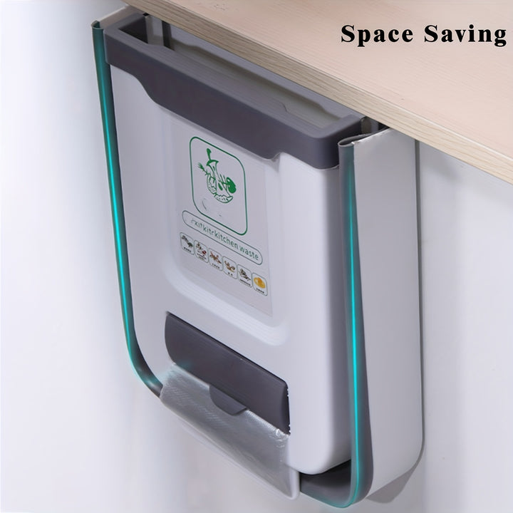 Foldable WallMounted 7L Trash Can for Home  Office  sycqi