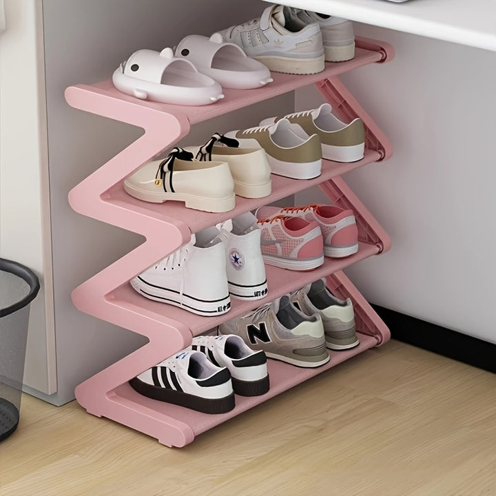 ZShaped 4Tier Stackable Shoe Rack  SA87