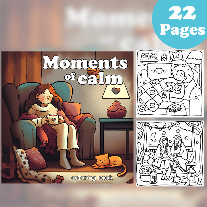 Moments of Calm Adult Coloring Book NJ9639