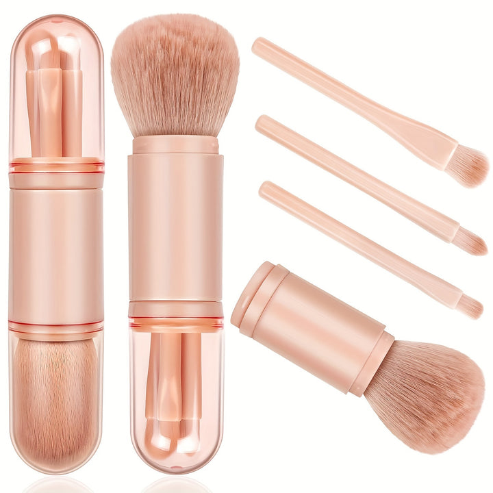 Portable 4in1 Makeup Brush Set for Travel