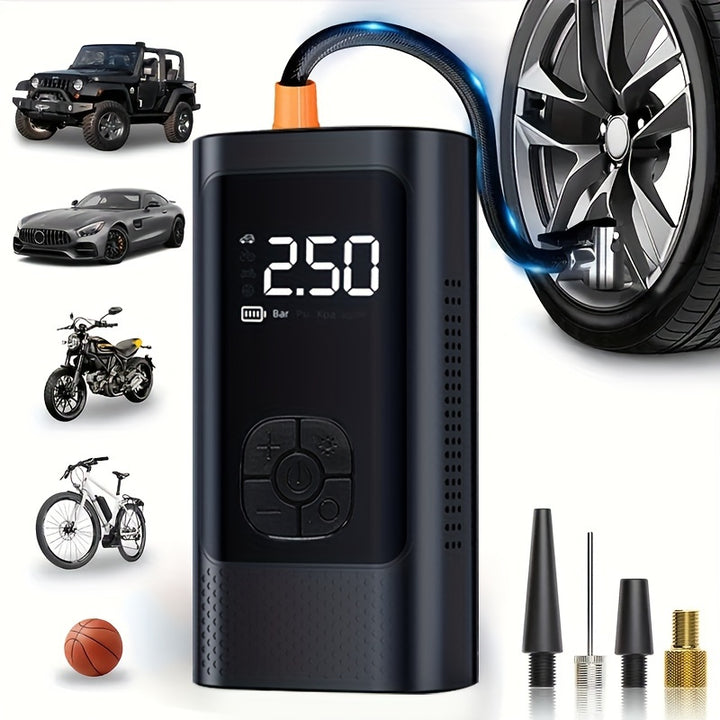 Portable Wireless Tire Inflator with Digital Display  LED Light  trlg7