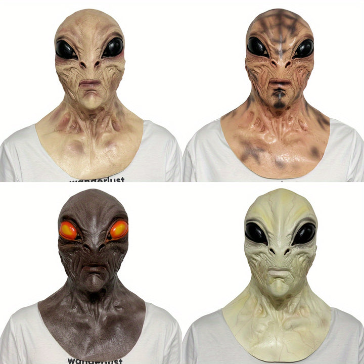 1pc Mens Halloween COS Alien Headgear Short Video Shooting Mask Props COS Halloween Alien Mask