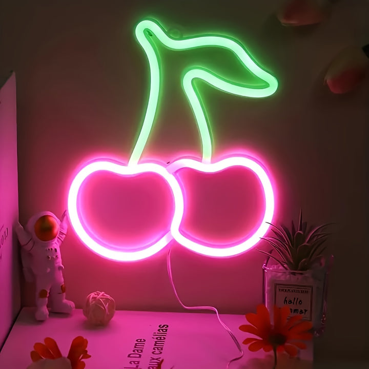  Cute Cherry LED Neon Sign USB Or Battery Operated  SJ2M