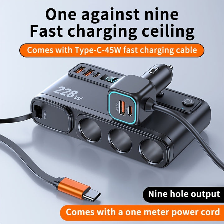 MultiPort Car Charger with Quick Charge  Safety FeaturesAMLCHARGE