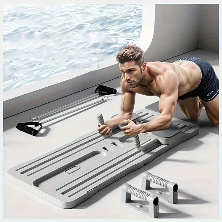 Versatile Home Fitness Ab Vest Durable ABS Material Ideal for Core Workouts  Strength Training  GrayGreen