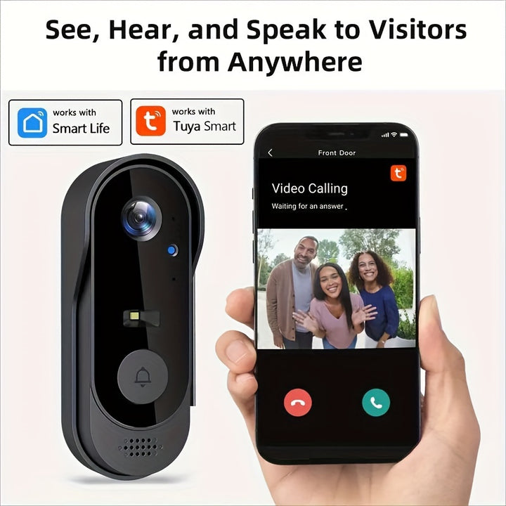 TUYA Smart Video Doorbell  Wireless Home Security with Chime2PFH