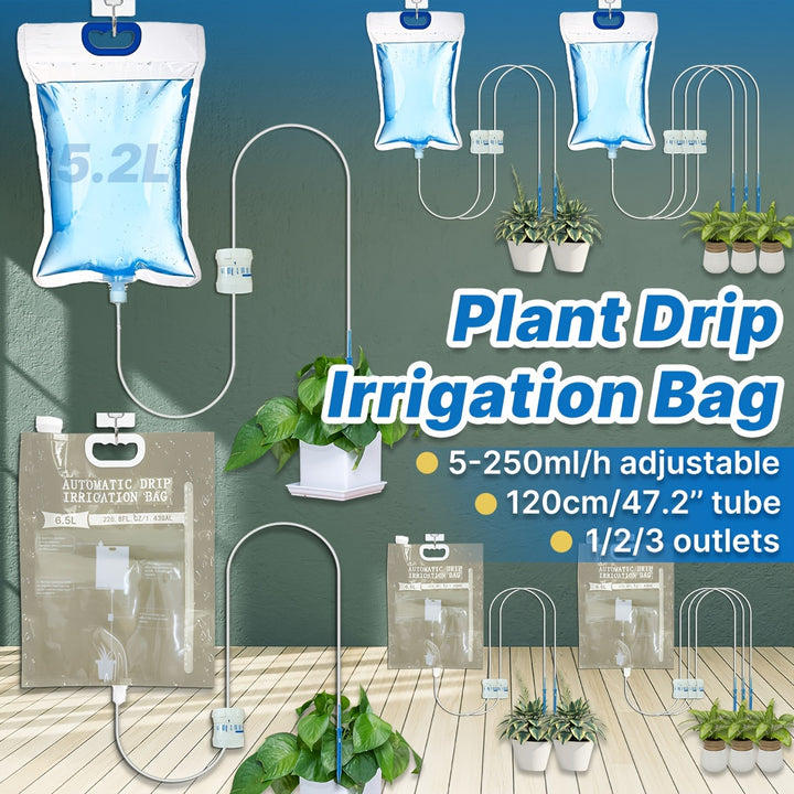 52L65L Automatic Drip Irrigation Bag for Plants  Easy to Use No Battery Required TransparentOpaque Options Suitable for Flowers and Plants Compatible with European and American Thread Standards