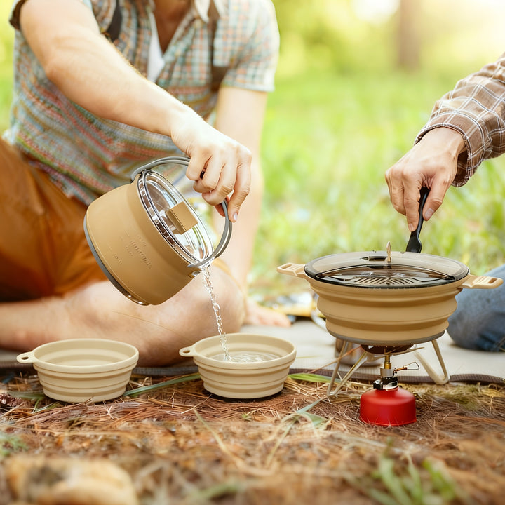 Collapsible Silicone Camping KettleAMLU7GVC