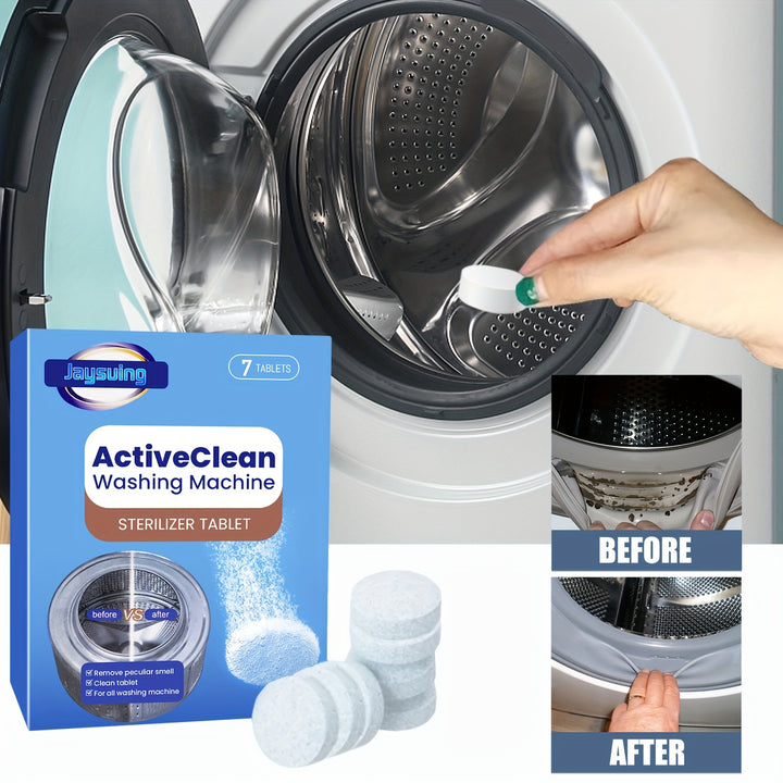 1box Washing Machine Cleaner Descaler Deep Cleaning Tablets For Front Loader  Top Load Washer Clean Inside Drum And Laundry Tub Seal Clothes Cleaning Supplies Cleaning Tool Apartment Essentials College Dorm Essentials