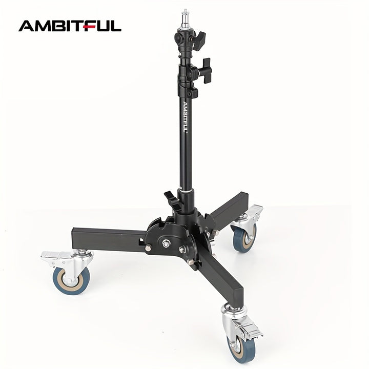 AMBITFUL Professional Stainless Steel Folding Light Stand with Wheels 6096x8077cm  Durable  Portable for Studio Flash LED Lights