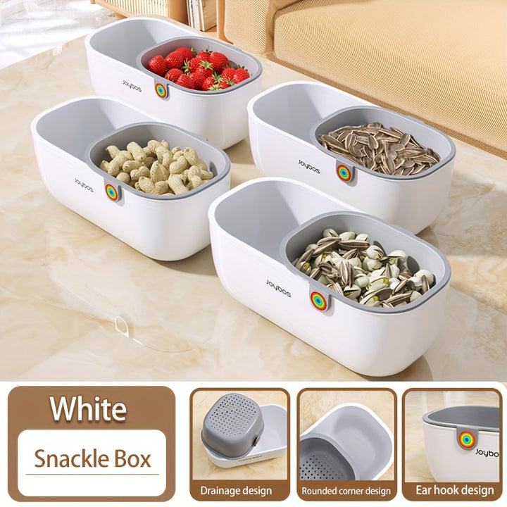 Joybos Snack Boxes with Drainage Design for Nuts Fruits and Candies  Plastic Rectangular MultiPurpose Organizers Perfect for Christmas Halloween Easter Thanksgiving and Graduation  FoodSafe Holiday Theme Kitchen Storage Containers Set