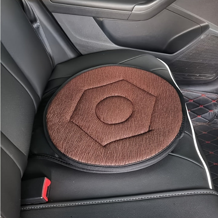 Ergonomic 360Degree Rotating Car Seat Cushion  Memory Foam Support For Elderly Portable  Comfortable Pu Leather