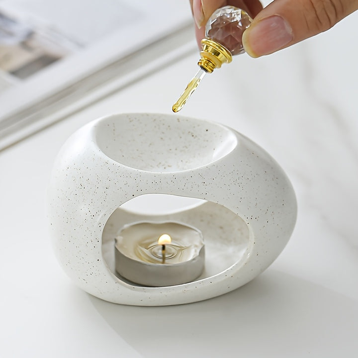 EggShaped Ceramic Oil  Incense Burner