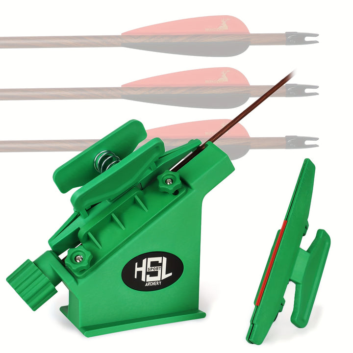 Hosolee Archery Fletching Jig Set  Universal PVC Arrow  Crossbow Bolt Vanes Feathers Fletches Sticker Tool with Straight  Right Helical Clamps  DIY Fletching Tool for Arrows and Bolts