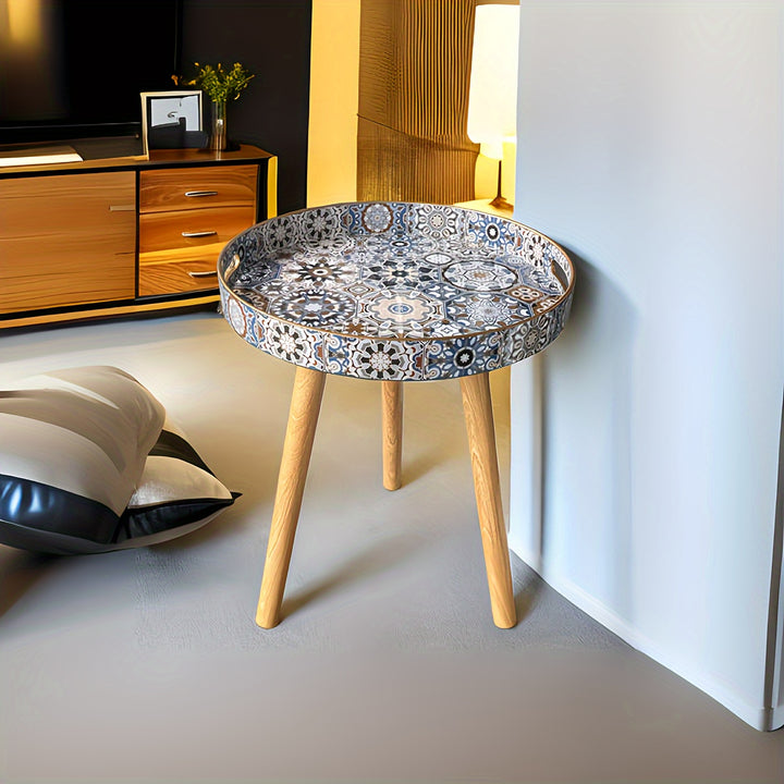 Versatile Bohemianstyle Coffee Table With Tray Design  SK2N