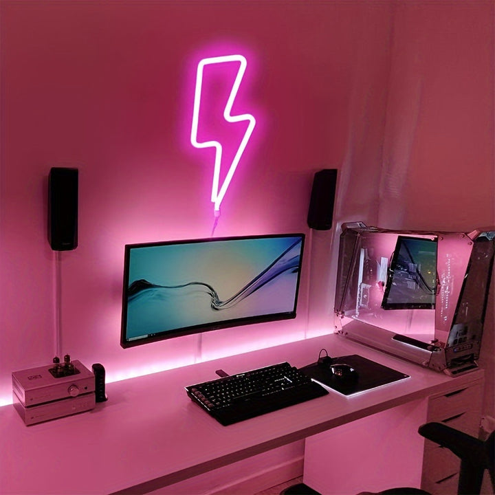 Bright Neon Sign Lightning BatteryPowered and USB  YC9B