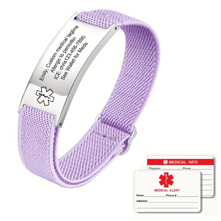 Engravable Emergency Alert Bracelet
