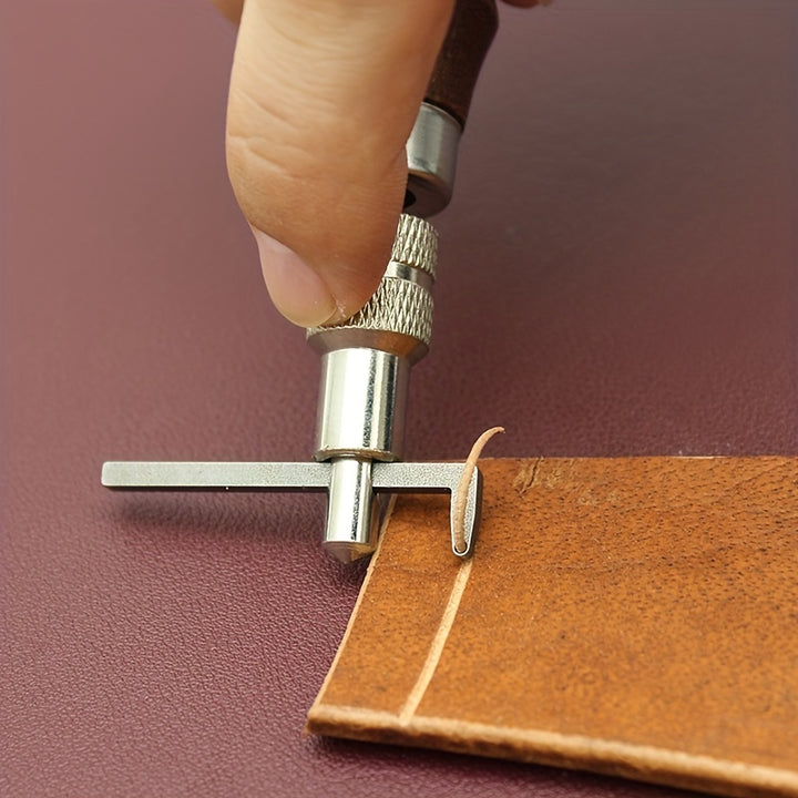 Premium LShaped Leather Groover for DIY Leather Art  TJRZKF6