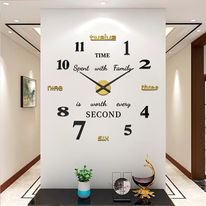 Elegant Giant Wall Clock for Home  Office Decor  37yar