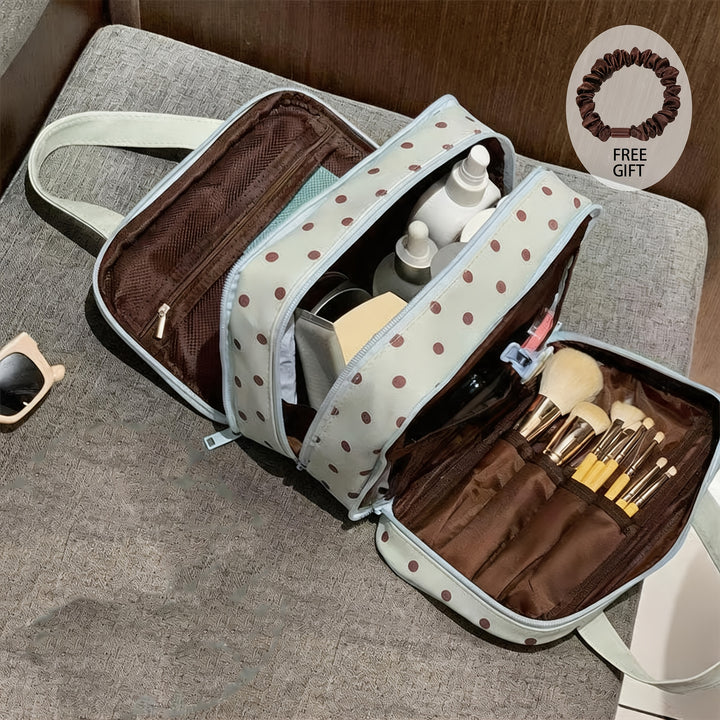 Polka Dot Travel Makeup Organizer Set  SA92