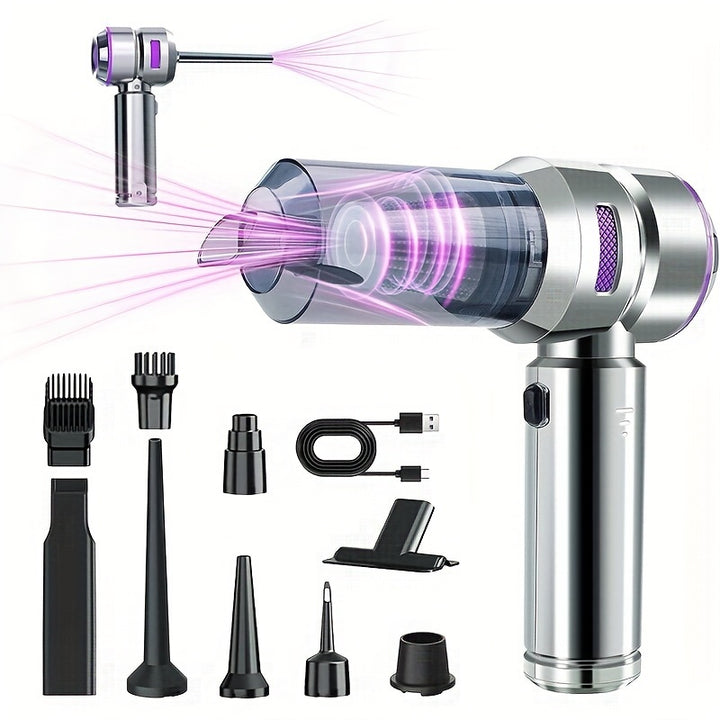 16000Pa HighSuction Handheld Car Vacuum Cleaner 100W Brushless Motor Portable Air Purifier 4in1 for Car Home Office Camping 02H Battery Life 2000mAh Rechargeable Liion Battery 0200W Power USB Charging 36V Max Voltage Dust Cup 0304L P