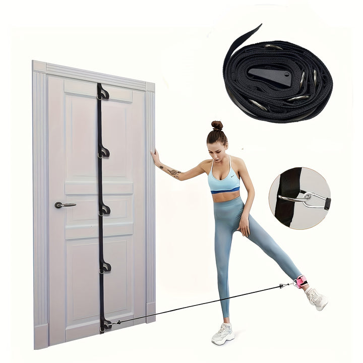 1pc Portable Resistance Pull Rope With Door Anchor Buckle  For Strength Training Body Shaping Fitness Stretching Workout