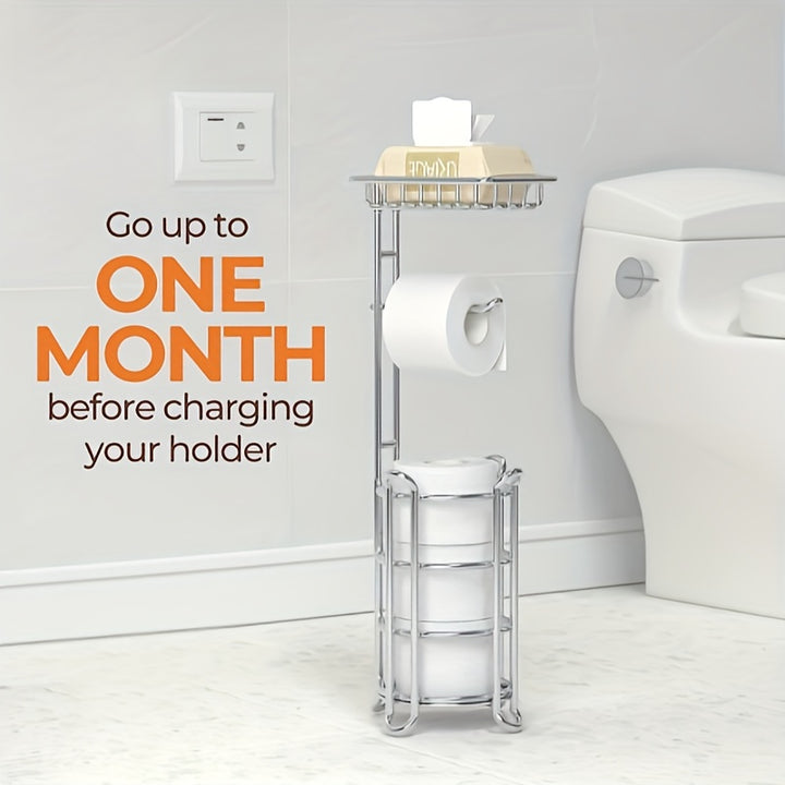 FreeStanding Toilet Paper Holder with Storage ShelfAMLOXZQ