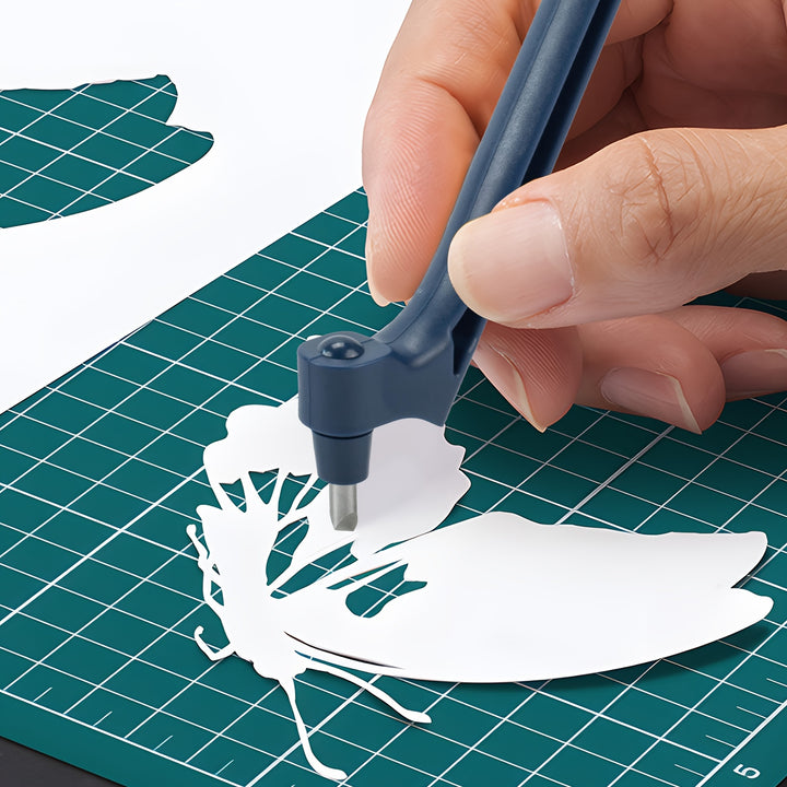 Craft Cutting Tools For Paper Crafts With Triangle Ruler 360 Degree Rotating Blade Craft Knife Stainless Steel Craft Knife Hobby Knife Art Cutting Tool For Stencil Vinyl Scrapbook