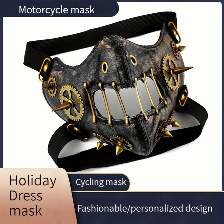 1pc Mens Steampunk Party Protective Mask Motorcycle Mask New Personality Cool And Exquisite Halloween Easter Adult Mask