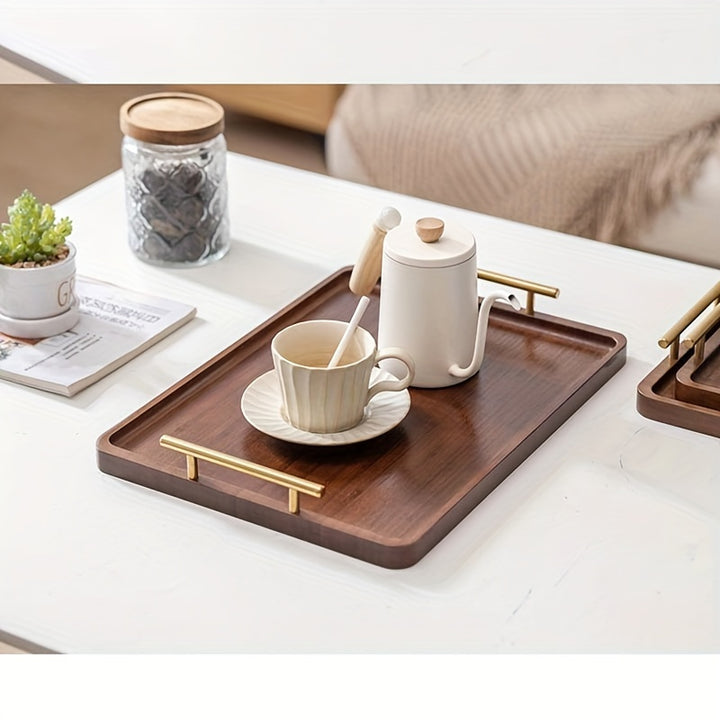 Wooden Tray Bamboo Serving Tray With Handles  EMG2