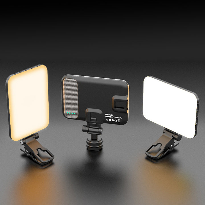 60 LED Selfie Light Portable Clip For Phone Fill Light Rechargeable 2200mAh Clip On Light CRI 97 3 Light Modes Camera Lighting For Phone For IPhone Webcam Photo Makeup