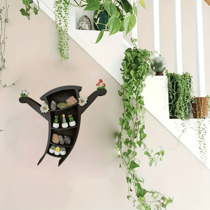 HumanShaped Crystal Display Floating Shelves  4P76