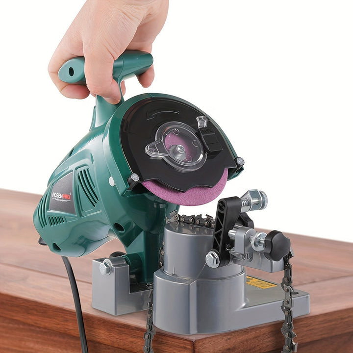 1pc 250W Electric Chain Saw Sharpener 100mm 4 Chain Grinder Machine For Grinding Chains Portable Electric Chainsaw Sharpener 220240V 5060Hz EU Plug Includes Accessories