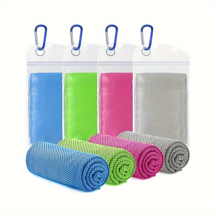 4Piece UltraSoft Microfiber Cooling Towels 1016cm X 3048cm  Breathable QuickDry 26YU