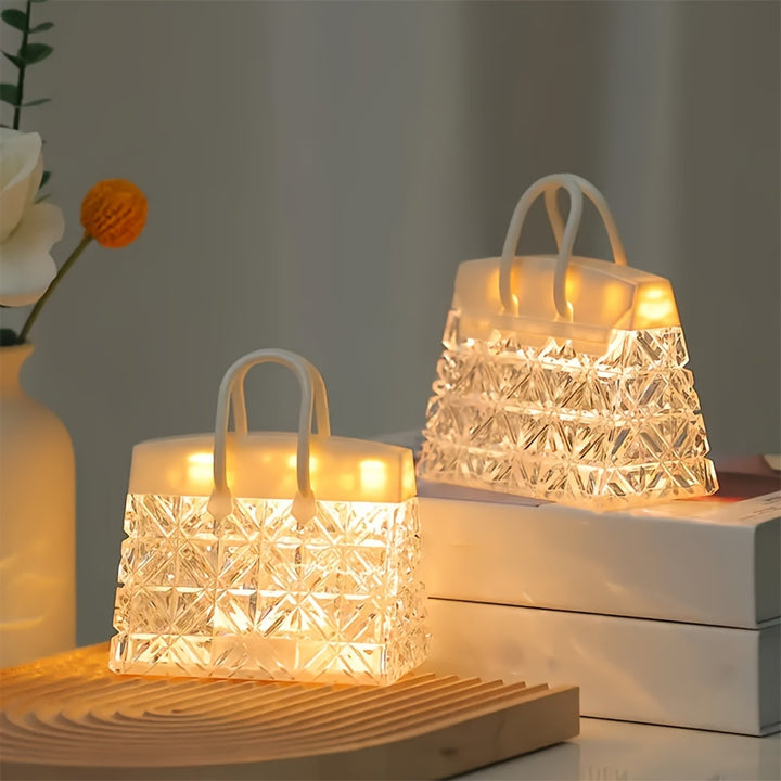 1pc Crystal Exquisite Handbag Table Lamp Creative Decoration Night Light Decorative Bedside LampMSD9