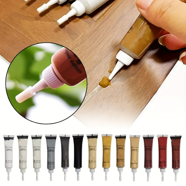 Wood Furniture Repair Kit 1 Set  Scratch and Floor Repair Colored Filler Paste Multipurpose Wood Putty for Chairs Tables Floors  Easy to Use Durable  For Arts Crafts Painting Indoor Use