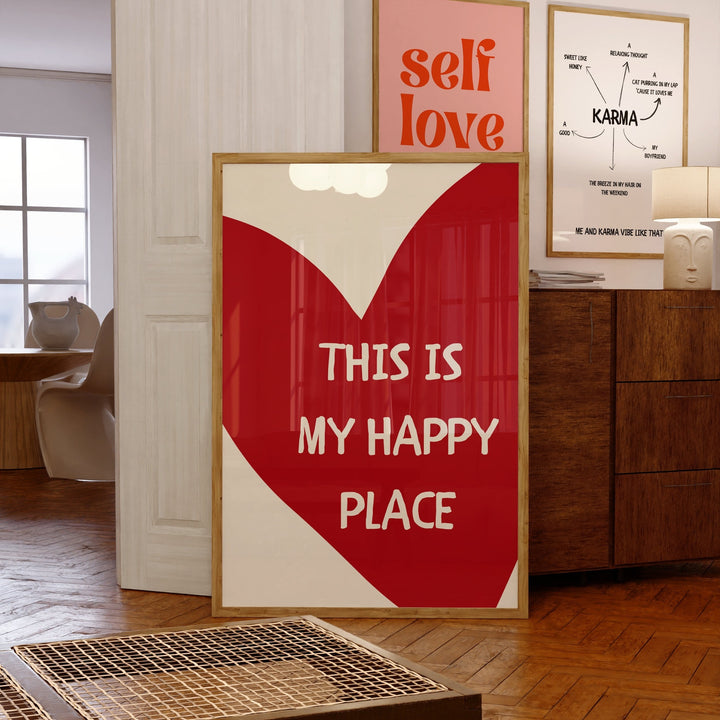  Cotton Canvas Unframed Art This Is My Happy Place Print  AB5M