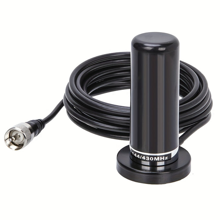 HHN2RS Mini UV Dual Section Car Radio Walkie Talkie PL259 Antenna With 5 Meters RG58 Coaxial Extension Magnetic Mounting Base