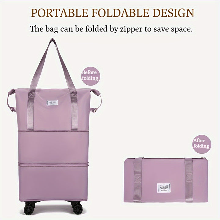 Expandable Zipper Travel Duffle with Wheels  E3NN