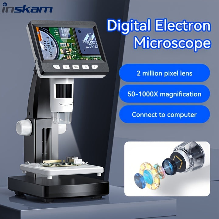 1set 1000X Digital Microscope 8LED Real Shot Rendering Computer Microscope Electron Biological Microscope