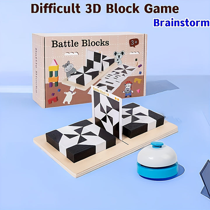 Limited Edition 3D Geometric Puzzle  Wooden Brain BlocksDJLM