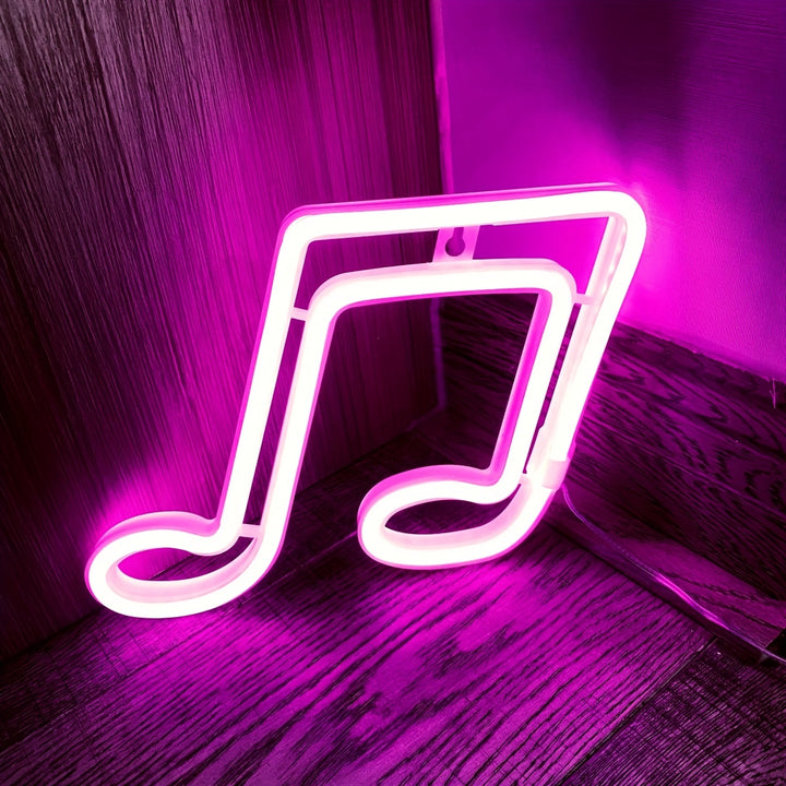 Pink Musical Note Neon Sign LED  PMD2