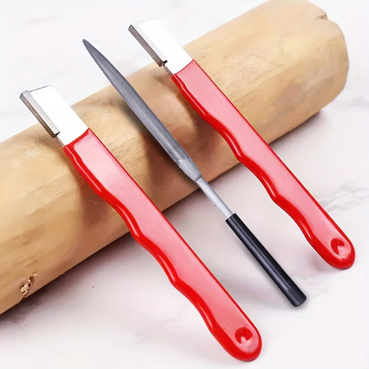 2pcs Professional Knife Sharpener  Tungsten Steel  Diamond Ceramic Semicircle Needle Files Perfect for All Blades Including Garden Shears Durable Material for KitchenGarden Use Suitable for Chefs and Gardeners