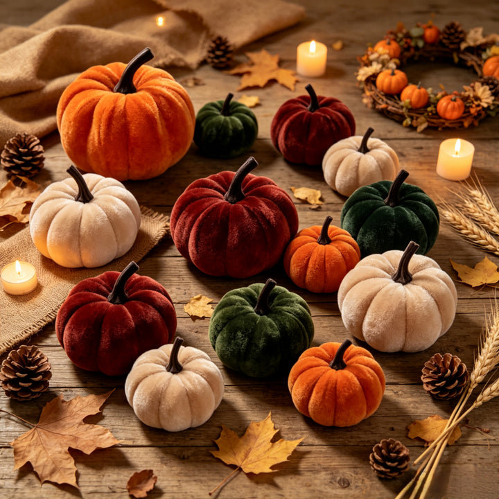 8pc Autumn Harvest Artificial Pumpkin SetAML8PC