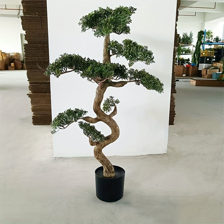 Charming Artificial Banyan Bonsai with Container  PW3N