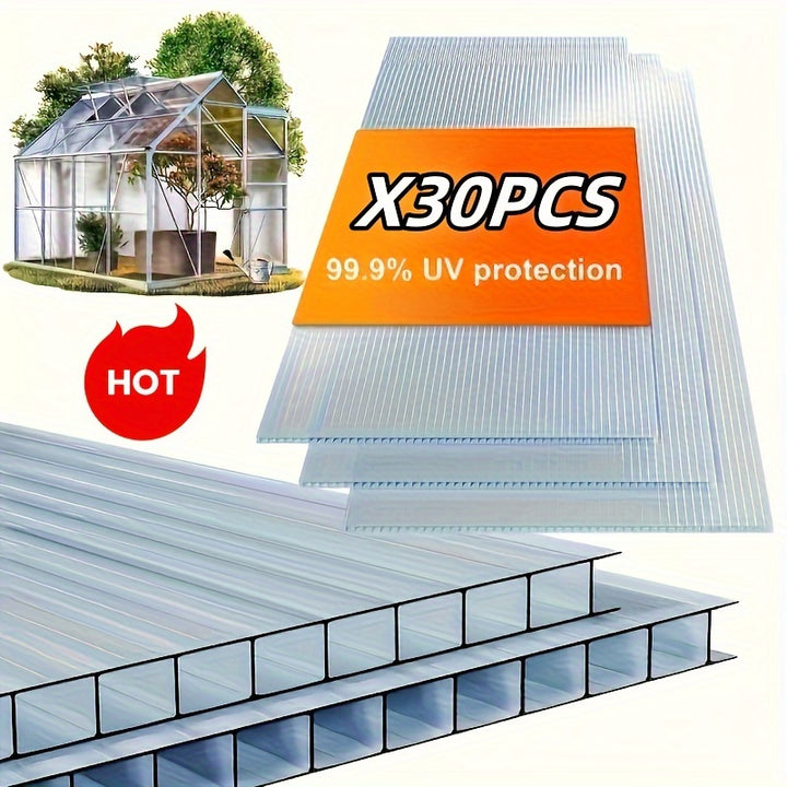 30Pack UVEnhanced Polycarbonate Panels for GreenhousesXWKI